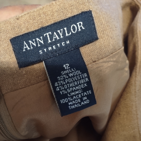 Ann Taylor Camel Colored Skirt Size 12 - Picture 4 of 7